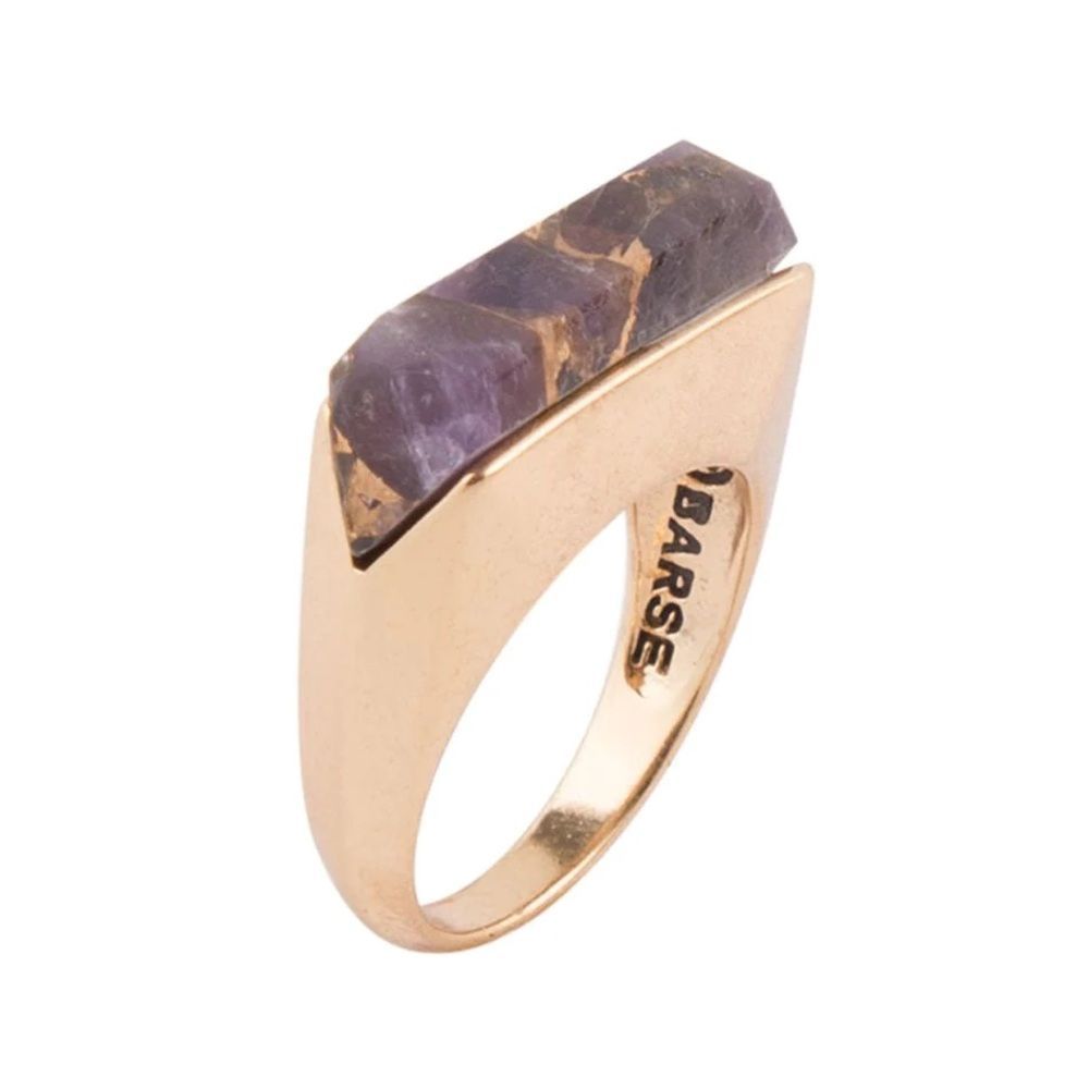 NWT Barse Genuine Stones Linear Ring  Size 7 Amethyst Matrix #Ring